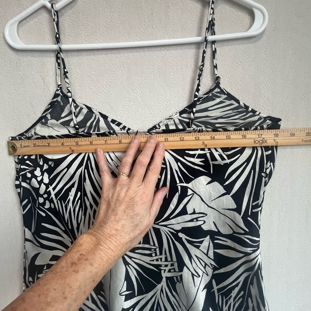 Frame Women's 100% Washable Silk Black Hawaiian Tropical Camisole Cami Top Sz M - Picture 12 of 16